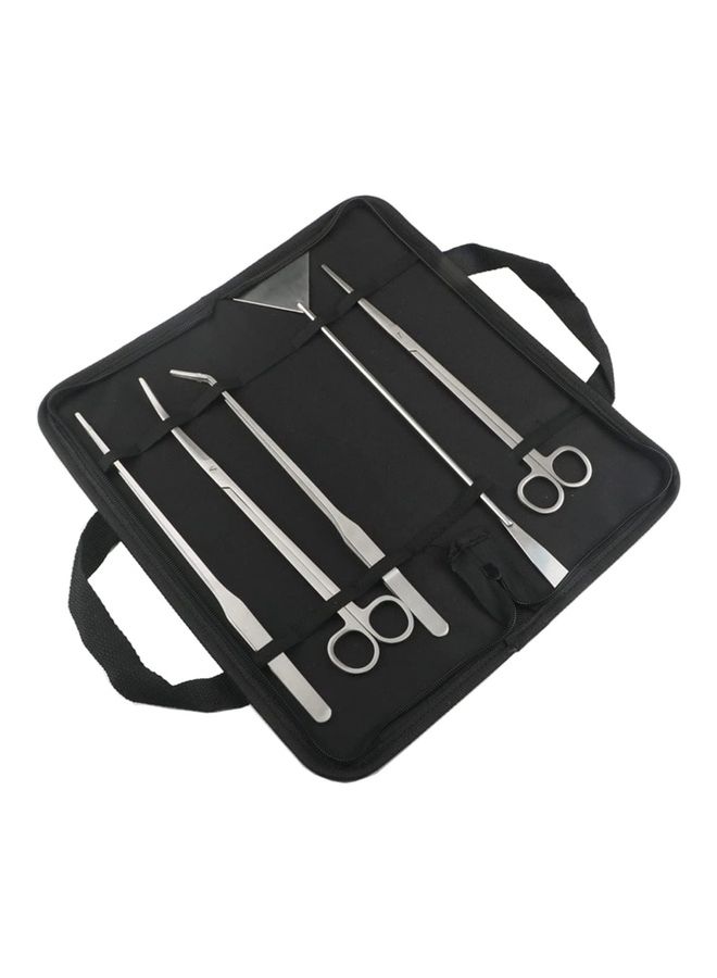 AIWANTO Aquarium Tools Set Tweezers and Scissor Stainless Steel Cleaning Tools silver/black 350grams  - Image 1