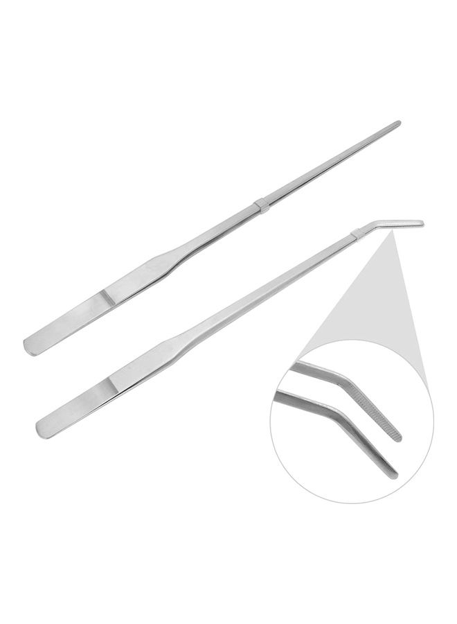 AIWANTO Aquarium Tools Set Tweezers and Scissor Stainless Steel Cleaning Tools silver/black 350grams  - Image 2