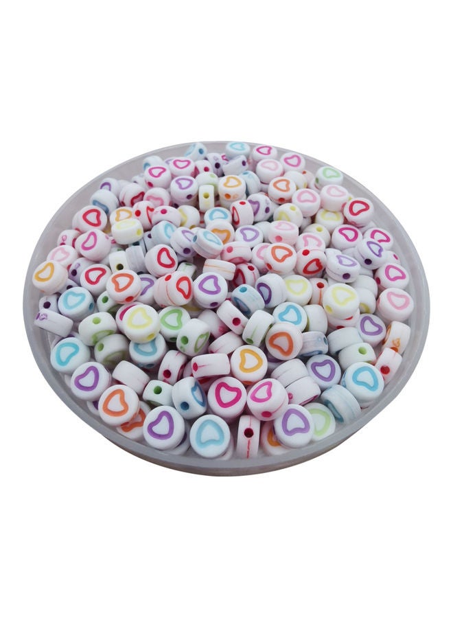طقم خرز من الأكريليك على شكل قلب - Image 1