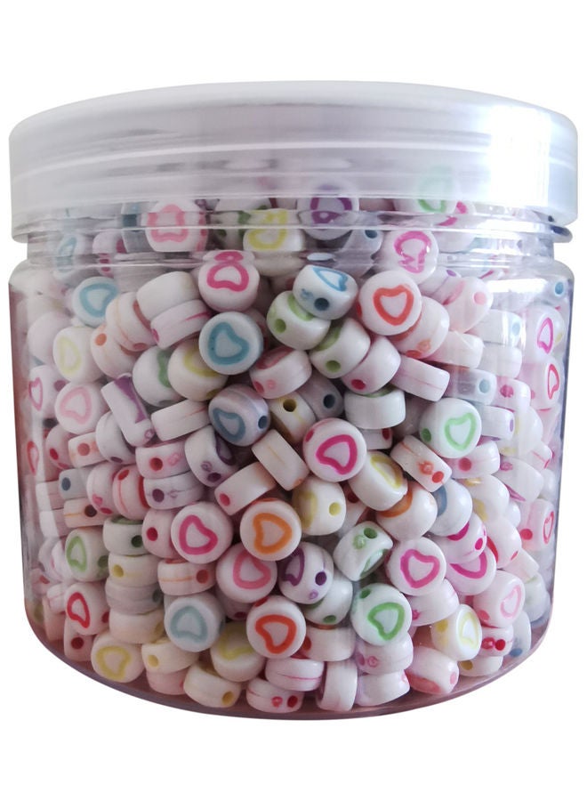 طقم خرز من الأكريليك على شكل قلب - Image 4