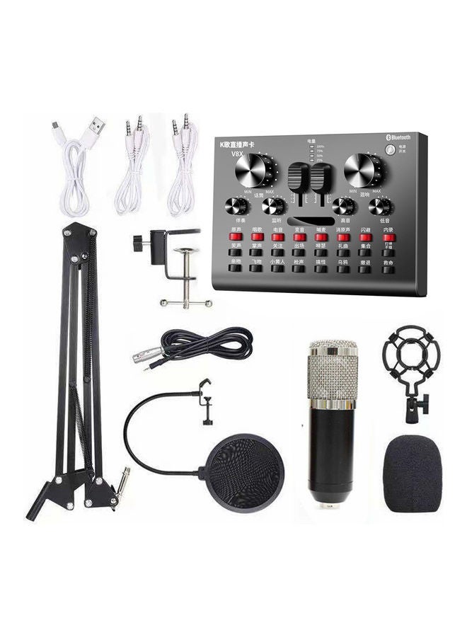 Multi-functional Live Sound Card BM800 Microphone Set Audio Recording Equipments
