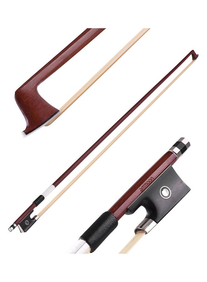 أمون قوس كمان حسن التوازن بالقياس الكامل 4/4 من خشب الأبنوس ذو عصا مستديرة من ألياف الكربون وبشعر الخيل الممتاز - Image 5