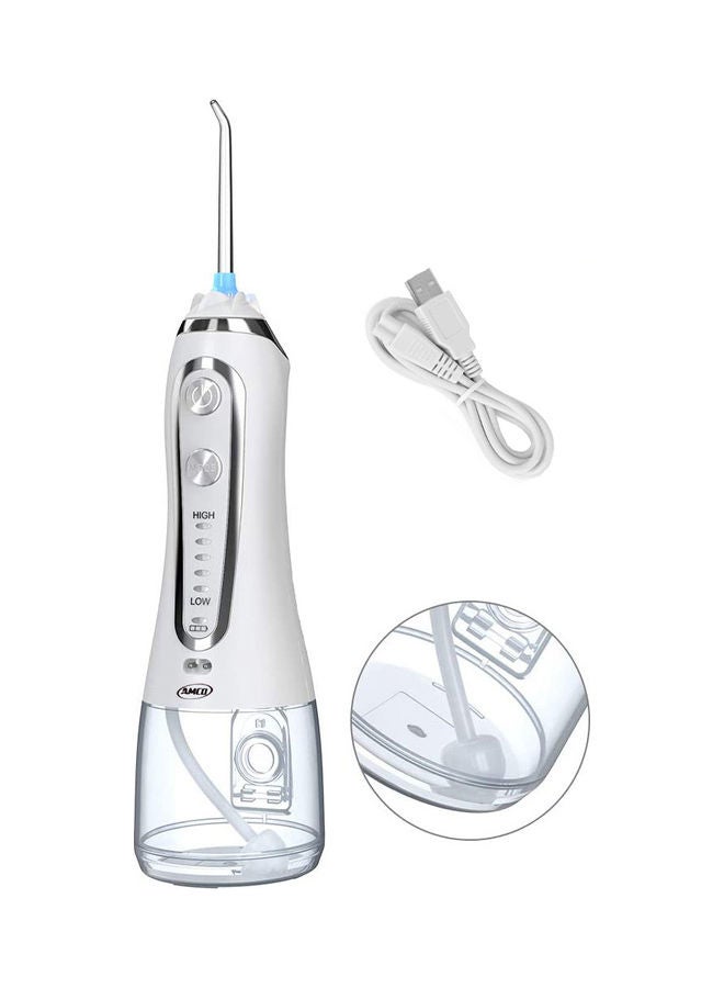 Amco Cordless Rechargeable Oral Water Flosser White/Silver - Image 2