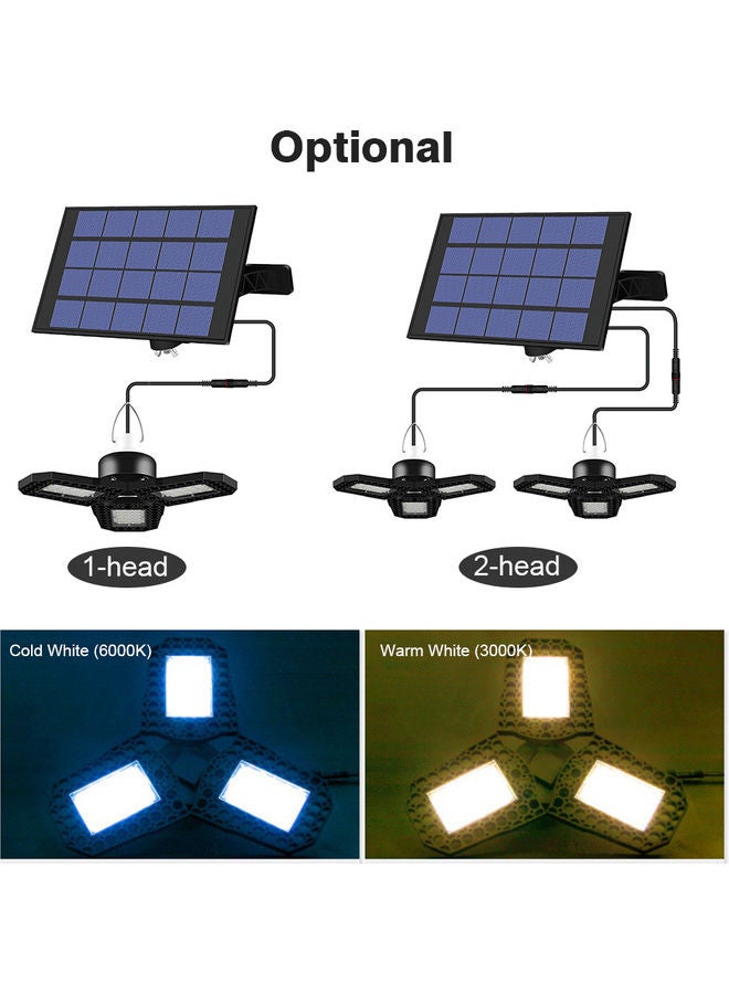 Generic Waterproof Solar Powered Panel With 1 Head Shed Light Blue/Black 116x196x194cm  - Image 2