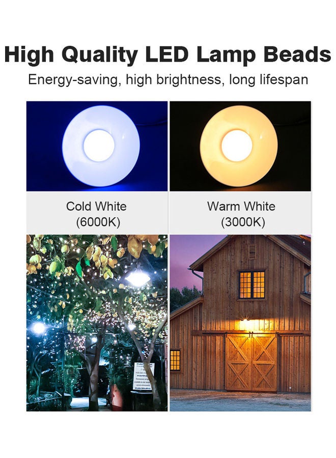 Generic Waterproof Solar Powered Panel With 2 Head Shed Light Black/Blue 116x196x194cm  - Image 2