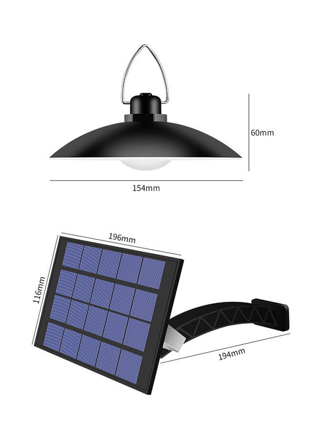 Generic Waterproof Solar Powered Panel With 2 Head Shed Light Black/Blue 116x196x194cm  - Image 5