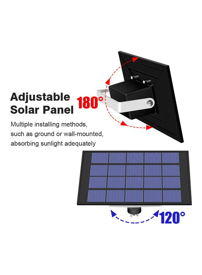Waterproof Solar Powered Panel With 2 Head Shed Light Black/Blue 116x196x194cm