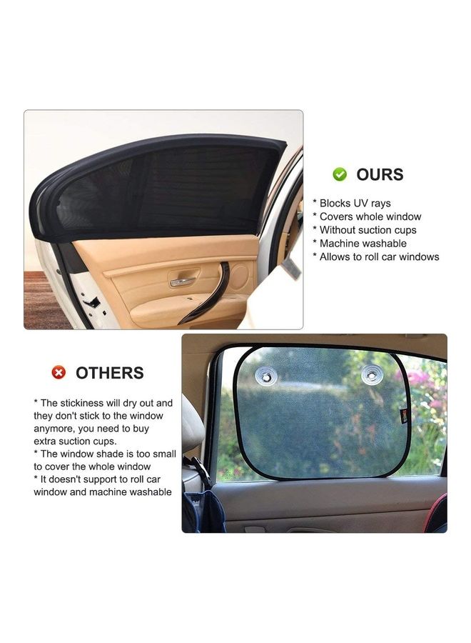 XiuWoo 1-Pair Car Side Window Sun Shades - Image 3