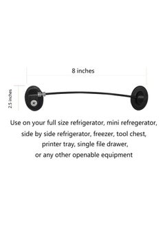 XiuWoo 2 Pack Refrigerator Door Locks With Four Keys Black  - Image 5