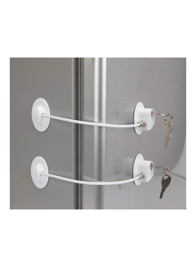 XiuWoo 2 Pack Refrigerator Door Lock White  - Image 1