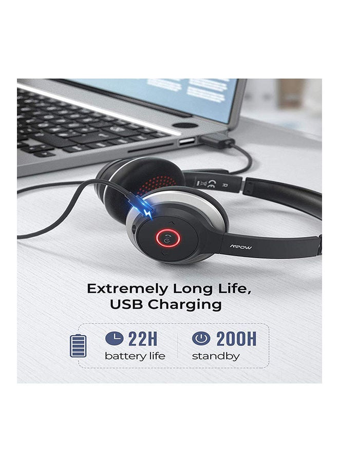 Mpow - HC5 Bluetooth Headset With Microphone Black - Image 1
