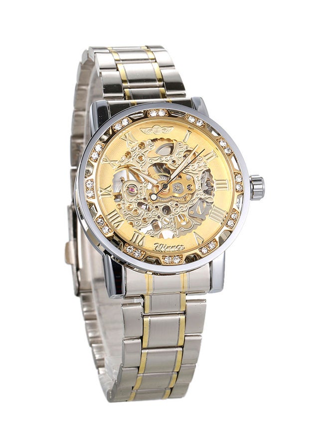 وينر ساعة يد بعقارب وسوار من الستانلس ستيل مقاس 36 مم - لون فضي للرجال - Image 1