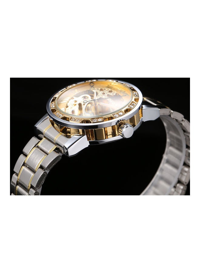 وينر ساعة يد بعقارب وسوار من الستانلس ستيل مقاس 36 مم - لون فضي للرجال - Image 2