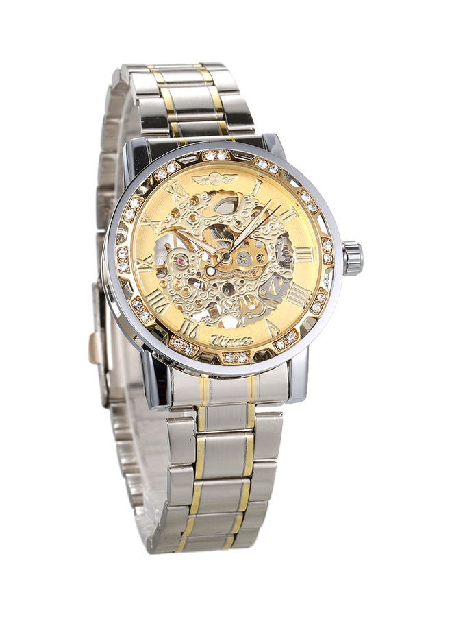 وينر ساعة يد بعقارب وسوار من الستانلس ستيل مقاس 36 مم - لون فضي للرجال - Image 4