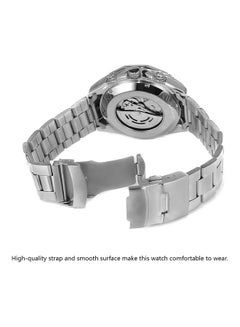 FORSINING Men's Stainless Steel Mechanical Watch - 36 mm - Silver  - Image 4