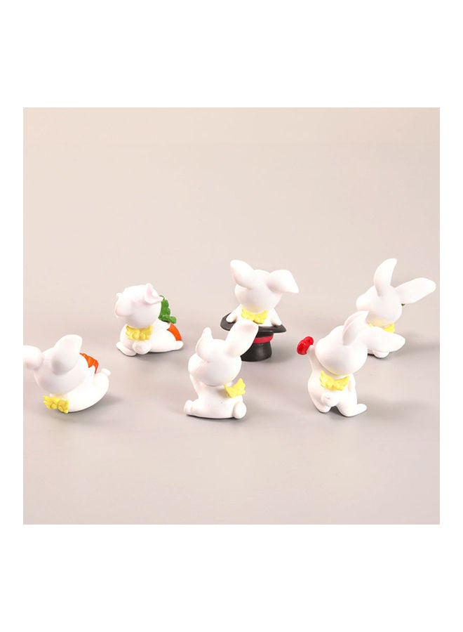 6-Piece Resin Rabbit Action Figurine - Image 2