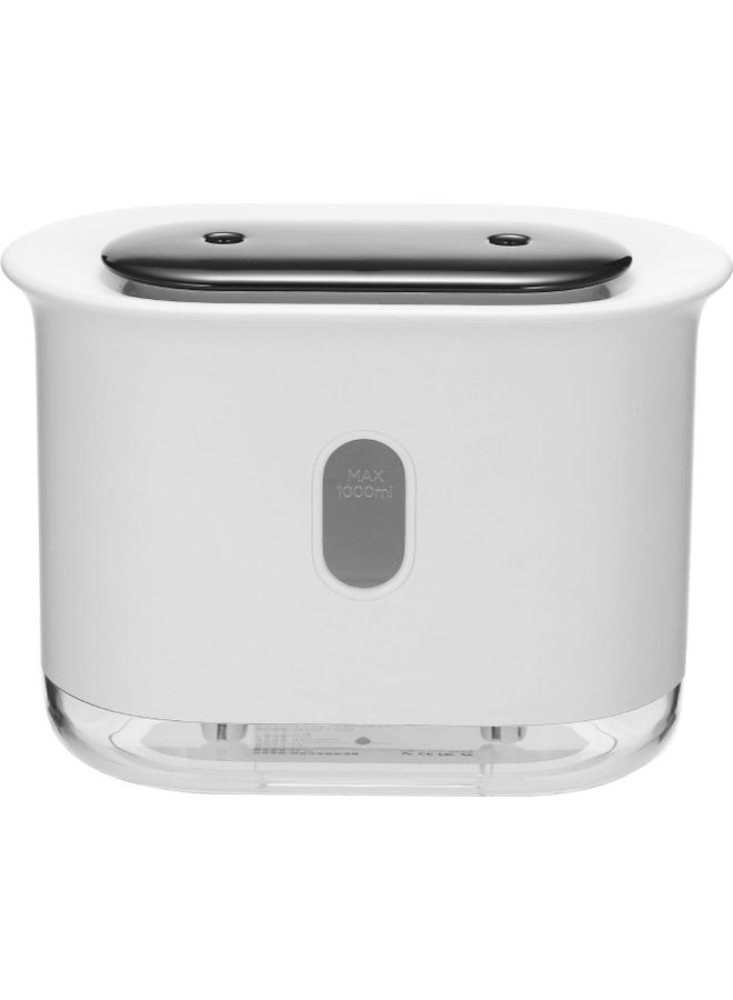 Generic 1000ml Desktop Humidifier Double Mist Spray White 18.5x14.2x11.8cm  - Image 1