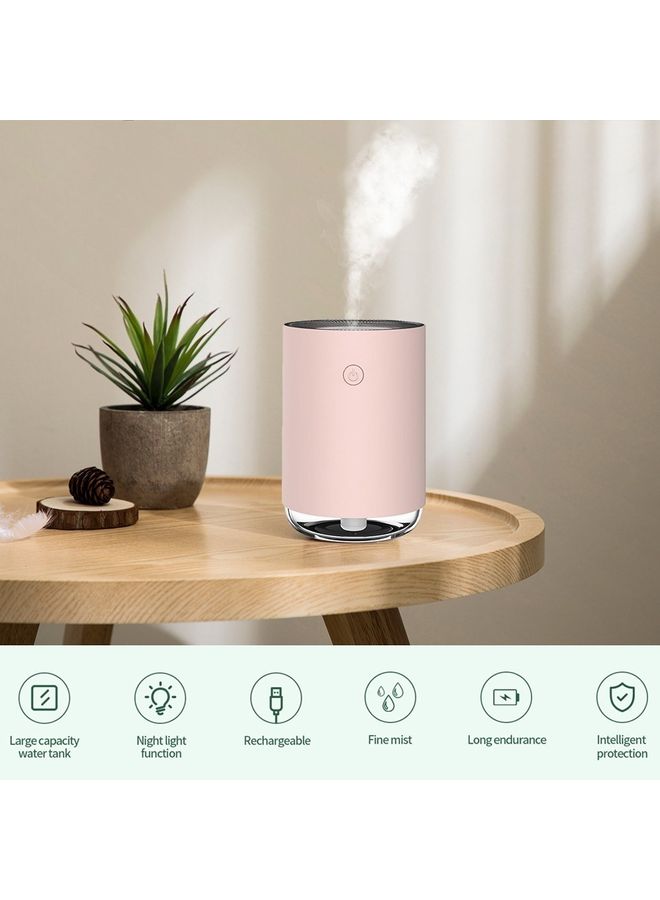 Generic 220ml Portable Humidifier Pink 12x10x10cm  - Image 1