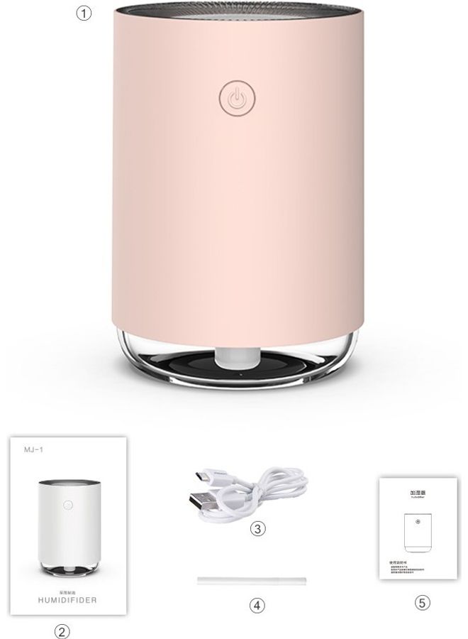 Generic 220ml Portable Humidifier Pink 12x10x10cm  - Image 4
