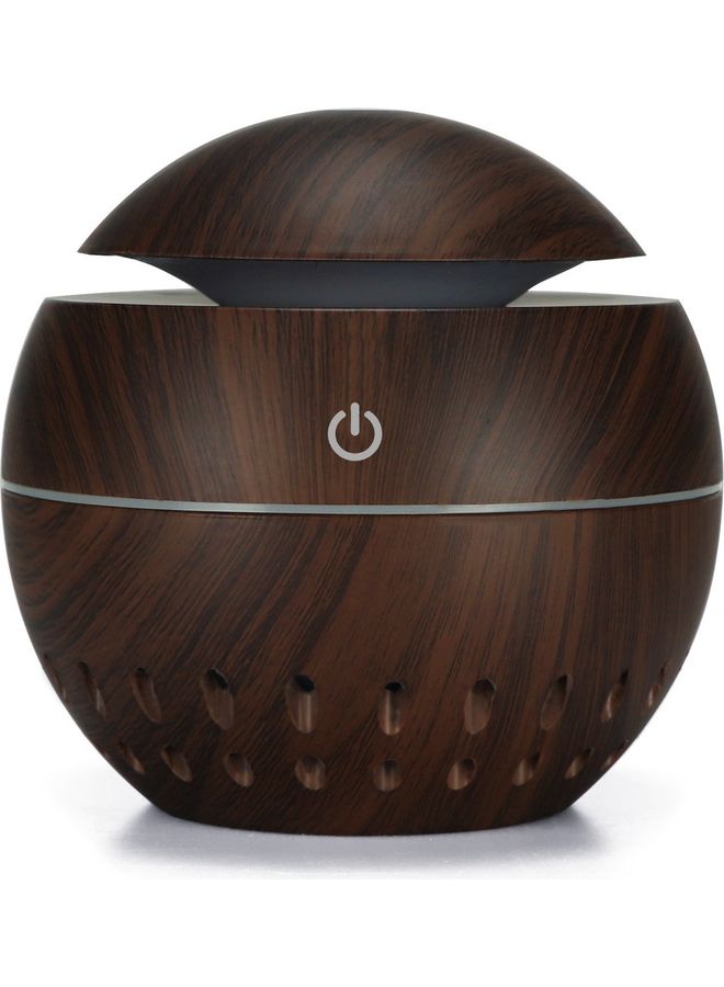 Generic Mini Aromatherapy Essential Oil Diffuser Humidifier Dark Brown 10.5x10x10cm  - Image 1