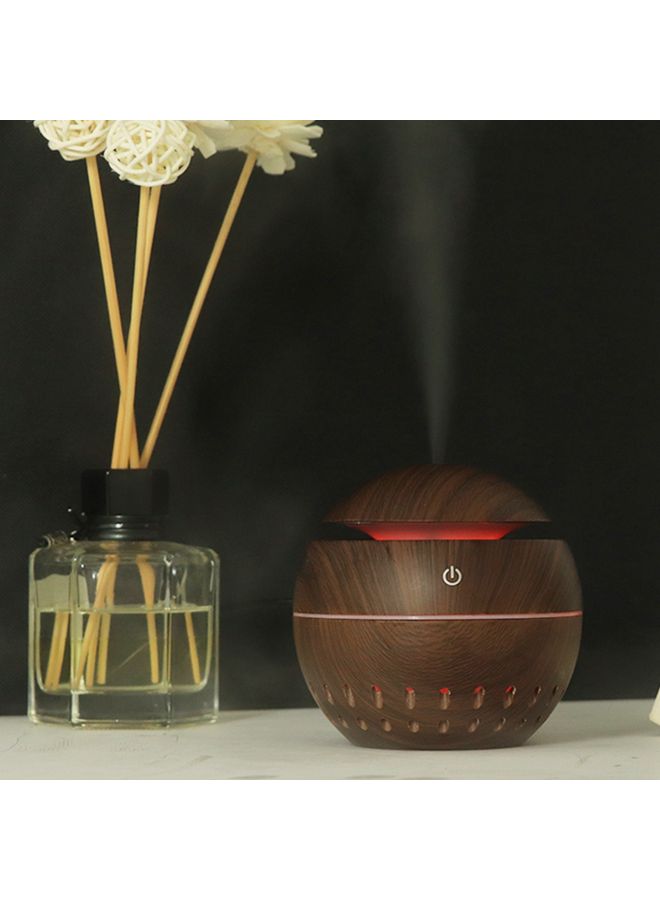 Generic Mini Aromatherapy Essential Oil Diffuser Humidifier Dark Brown 10.5x10x10cm  - Image 4