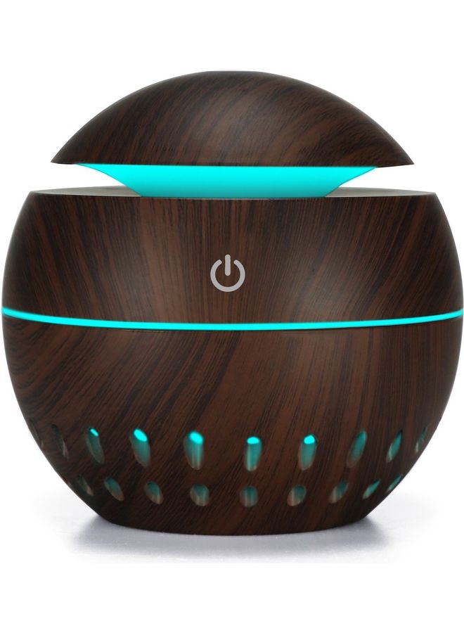 Generic Mini Aromatherapy Essential Oil Diffuser Humidifier Dark Brown 10.5x10x10cm  - Image 5