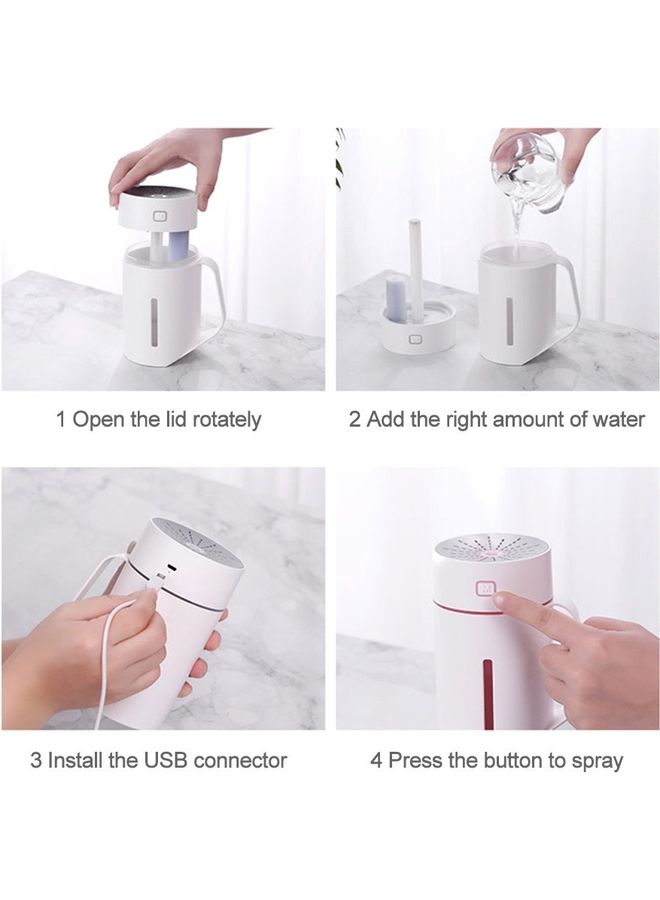 Generic USB Humidifier Cup Handheld Portable White 15.4x9.6x9.4cm  - Image 4