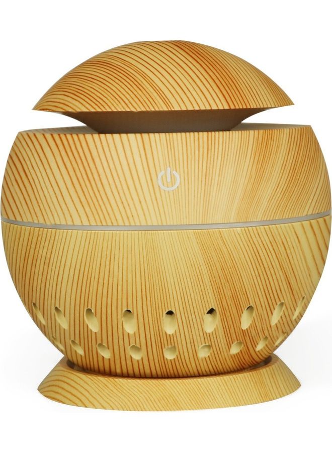 Mini Aromatherapy Essential Oil Diffuser Humidifier Light Brown 10.5x10x10cm - Image 1