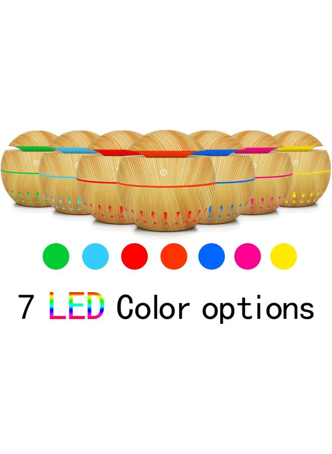 Mini Aromatherapy Essential Oil Diffuser Humidifier Light Brown 10.5x10x10cm - Image 2