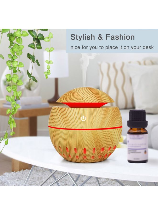 Mini Aromatherapy Essential Oil Diffuser Humidifier Light Brown 10.5x10x10cm - Image 3