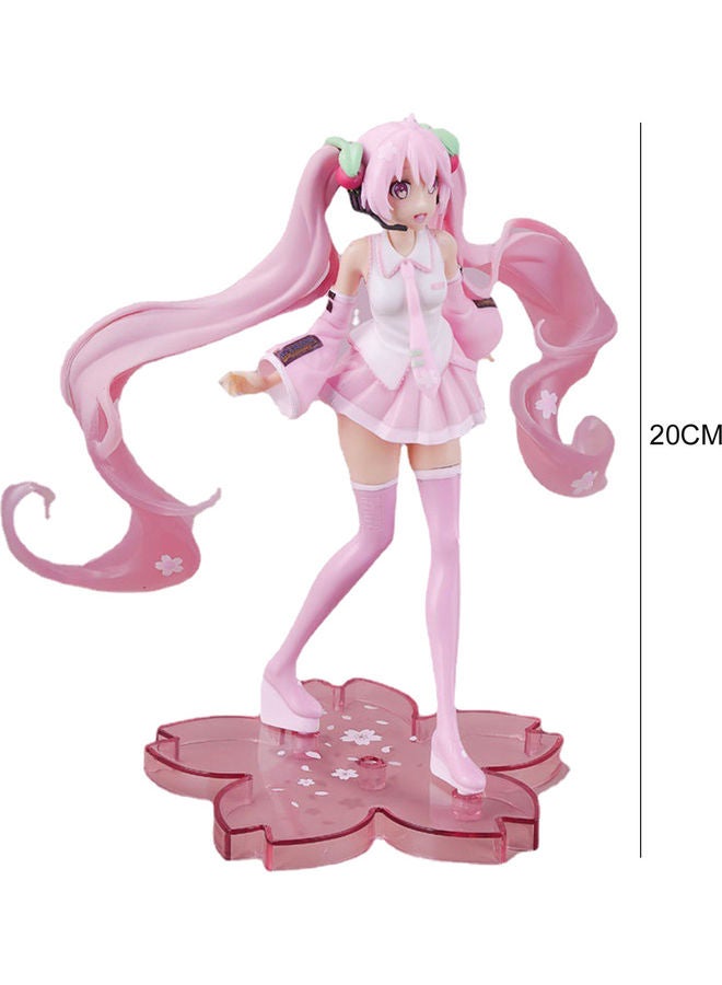null - Colorful Pink Hatsune Miku Action Figurine - Image 1