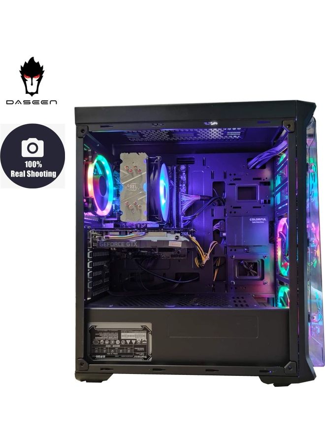 DASEEN - Gaming Tower PC, Core i5 Processor/32GB RAM/1TB HDD+240GB SSD Hybrid Drive/6GB NVIDIA GeForce RTX2060 Graphic Card With Keyboard And Mouse Black/Red - Image 1