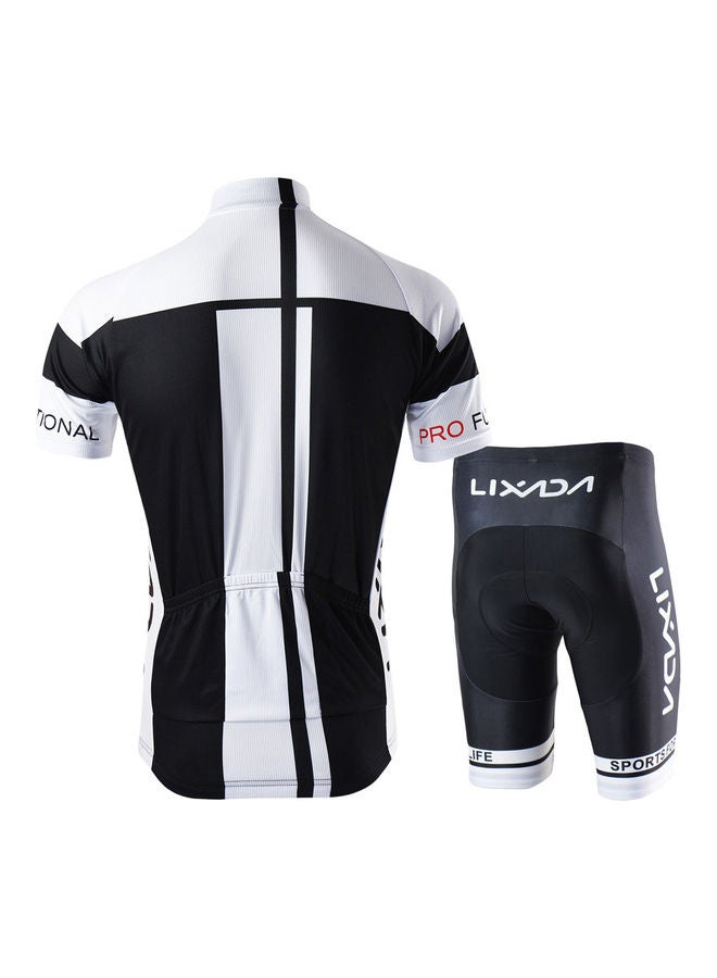 Generic Breathable Short Sleeve Shirt And Padded Cycling Suit  - Image 1