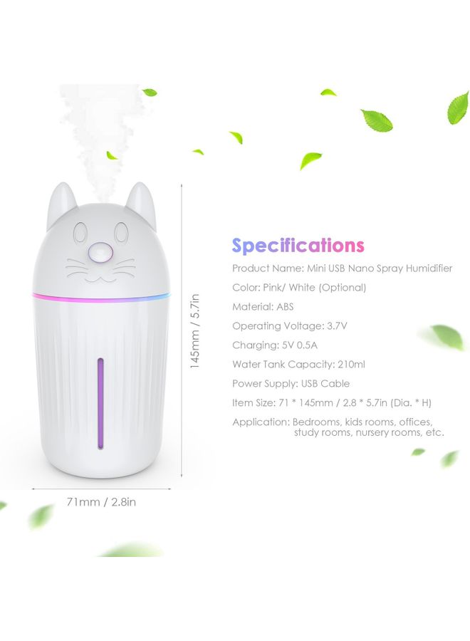 Generic - Mini USB Mist Humidifier White 15x7.2x7.2cm - Image 1