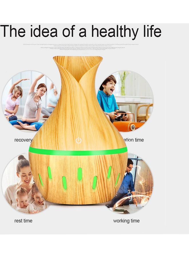 Generic Aroma Diffuser 300ML Aromatherapy Essential Oil Diffuser Air Humidifier Brown 15.5x11x11cm  - Image 5