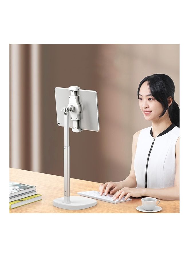 Telescopic Desktop Tablet Holder White  - Image 1
