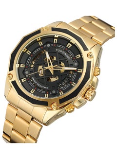 FORSINING Men's Stainless Steel Mechanical Watch - 36 mm - Gold  - Image 2