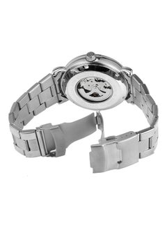 FORSINING Men's Stainless Steel Mechanical Watch - 36 mm - Silver  - Image 2