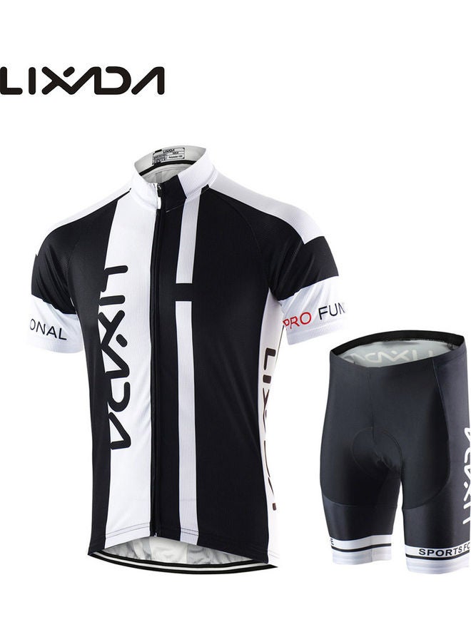 Generic Breathable Short Sleeve Shirt And Padded Cycling Suit  - Image 2