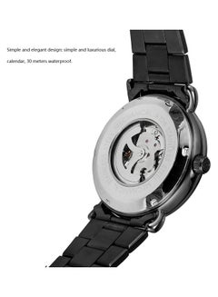 FORSINING Men's Stainless Steel Mechanical Watch - 36 mm - Black  - Image 4