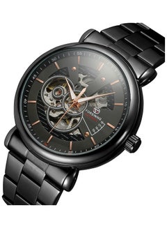 FORSINING Men's Stainless Steel Mechanical Watch - 36 mm - Black  - Image 5