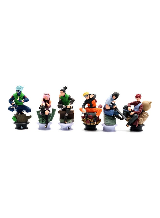 6-Piece Naruto Kakashi Sasuke Collection Figure Model Toy - Image 1