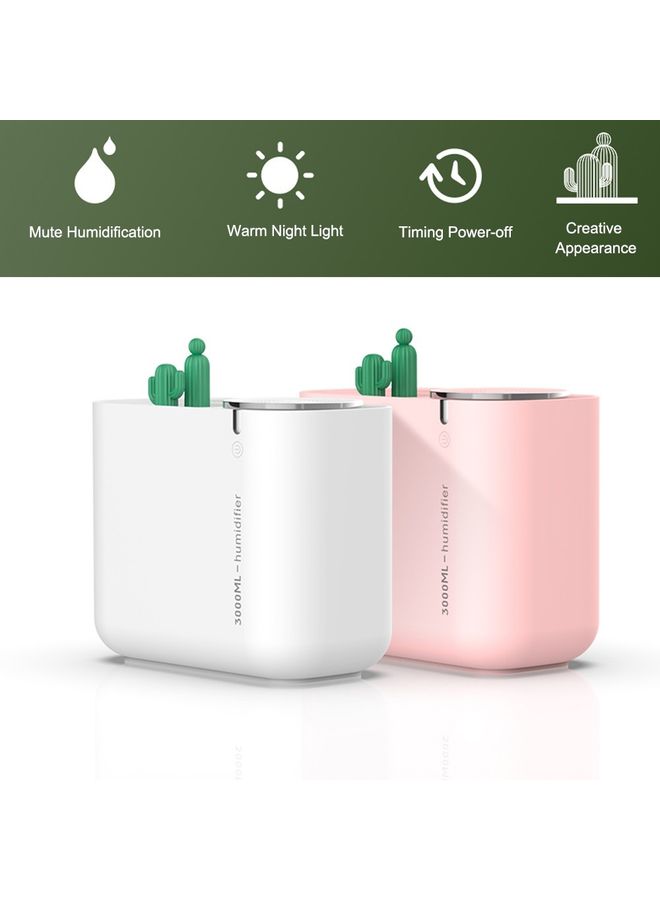 Generic Cactus Humidifier Large Capacity Mute Humidification Air Fresher Pink 22x21.3x11.6cm  - Image 5