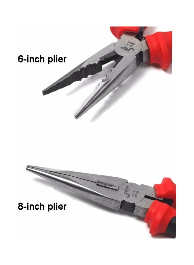 Jetech Long Nose Pliers Red/Black - Image 3