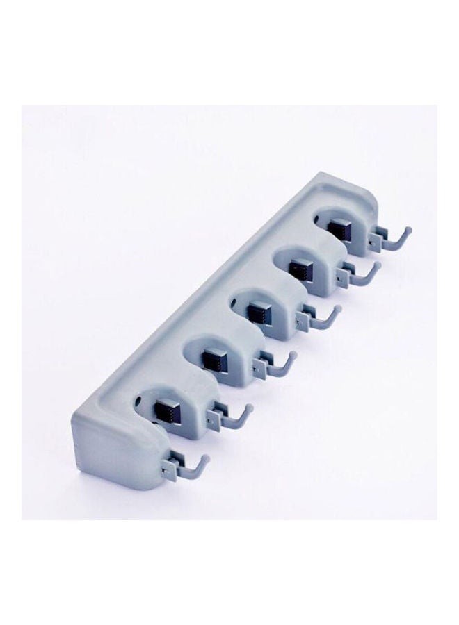 Broom Holder And Garden Tool Organizer For Rake Or Mop Handles Grey  - Image 1
