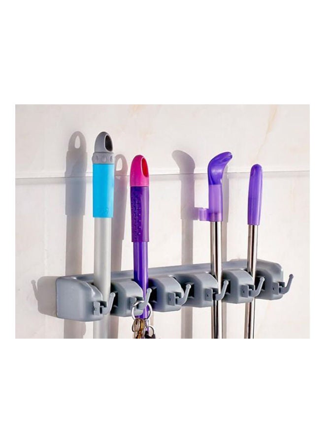 Broom Holder And Garden Tool Organizer For Rake Or Mop Handles Grey  - Image 2
