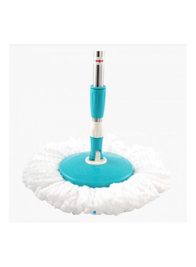 Generic Round Floor Mop With Stainless Steel Stick And Plastic Handle Blue 