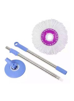 Generic Stainless Steel Plastic Mop Rod Stick with 360 Degree Rotating Floor Cleaning Mop Multicolour  - Image 1