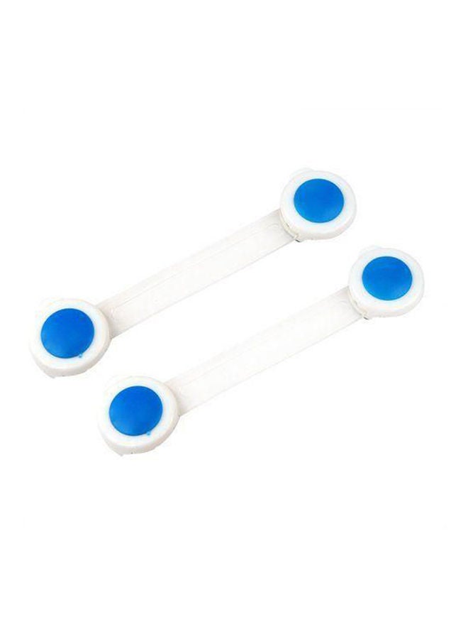 10 شرائط لإقفال الأدراج وباب الثلاجة أزرق-أبيض - Image 1