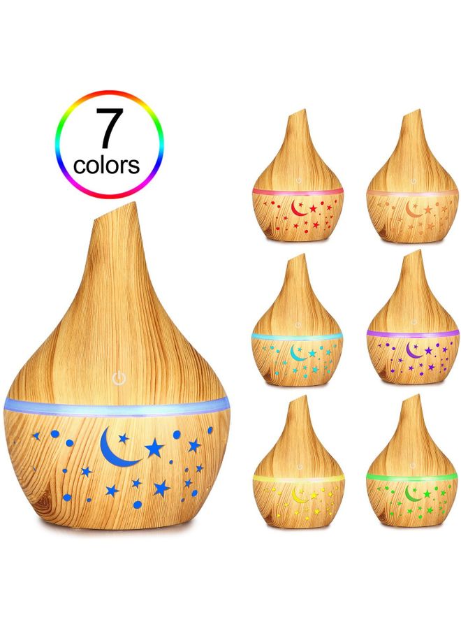 Aroma Diffuser 300ML Aromatherapy Essential Oil Light Brown 15.5x11x11cm - Image 1